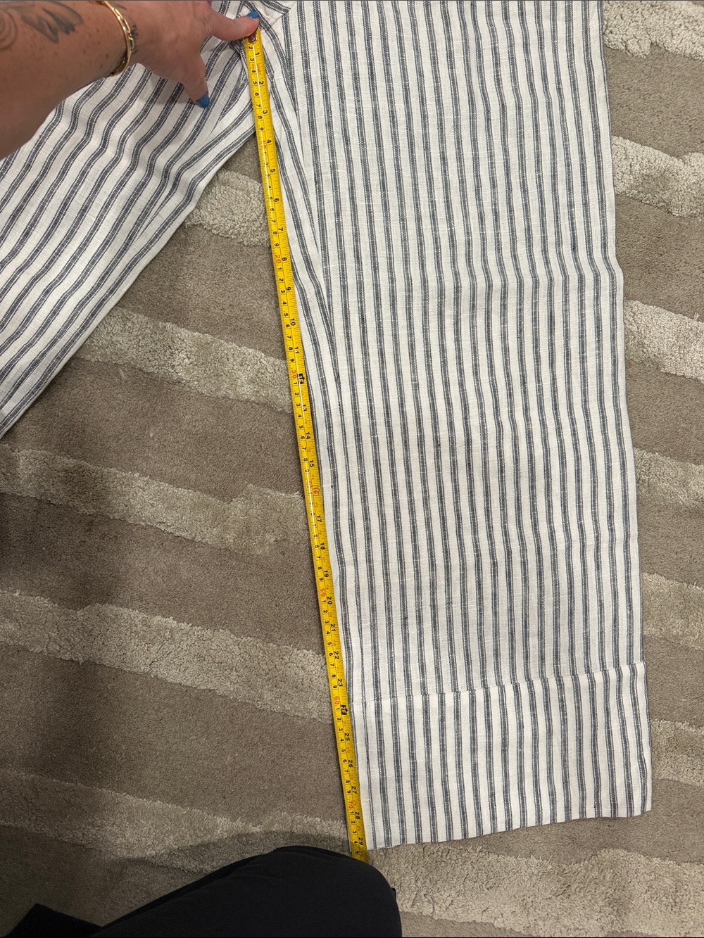Reformation light blue striped linen pants (XS) never worn - Picture 4 of 5